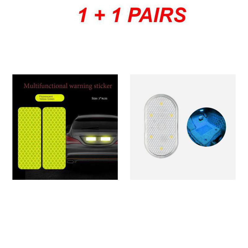 Mini Car Touch Light For Floor Trunk Hood Ceiling USB Rechargeable Magnetic Ambient Lamp Auto Interior Reading Light