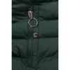 Solid Color Long Sleeve Zippered Slim Fit Women's Winter Hooded Jacket