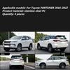 Для Toyota FORTUNER 2016-2024 Внешняя отделка Хром Детали из нержавеющей стали Дефлекторы Козырьки Защита от дождя Дверные вентиляционные решетки Вентиляционный козырек