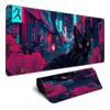 Vintage Japanese Skull Floral Large Mouse Pad Stitched Anti Slip Rubber Base Mat For Gaming Desk Office Pc Keyboard Desktop
