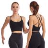 Плюс размер Cross Back Yoga Sports Bra без косточек Высокопрочный дышащий фитнес-спортивный жилет для женщин