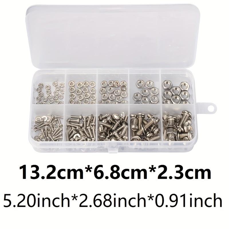 320Pcs Stainless Steel SS304 Screws An Head Screws Nuts Bolts Assortment Kit M2 M2.5 M3 M4 M5 Metic Nut And Bolt Assortment