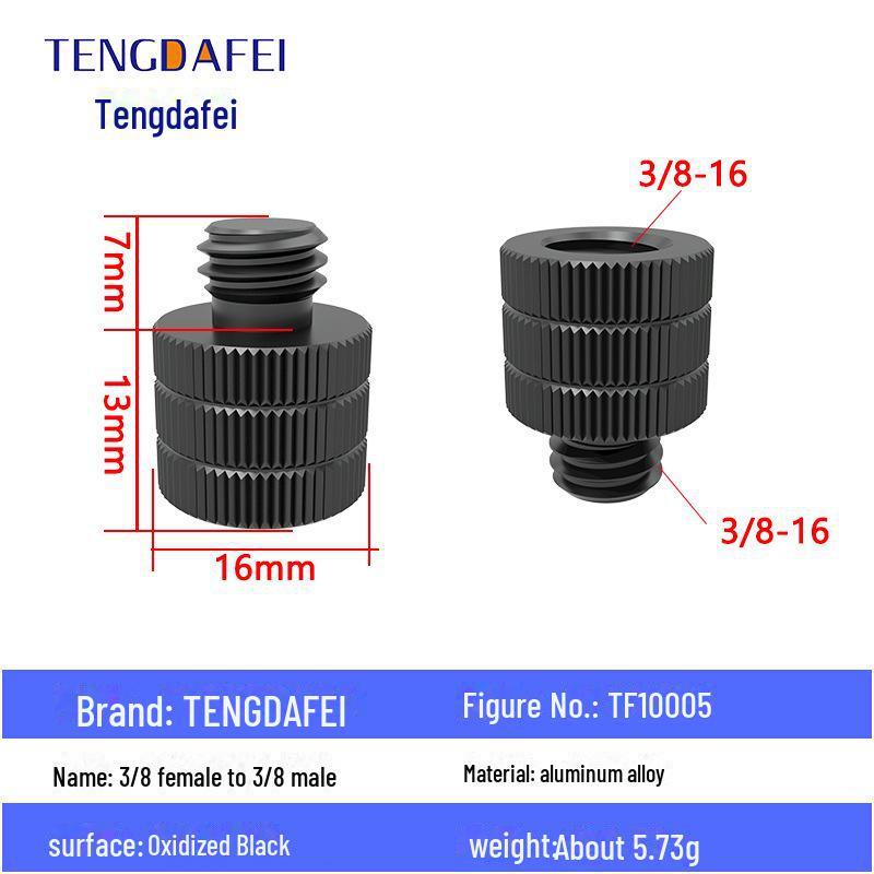 Адаптер для штатива с креплением на стойку для освещения и поворота камеры с резьбой 1/4" на 3/8" на M4/M5/M6/M8