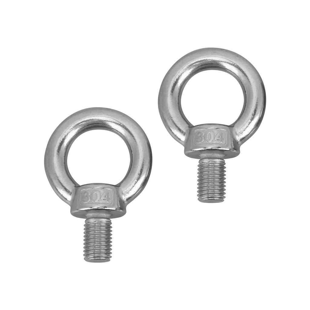 2Pcs Stainless Steel Lifting Ring Eye Bolt Heavy Duty Marine Grade Ring Screw BoltsM16