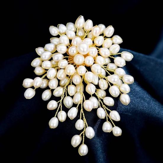 Женская брошь ручной работы, нерегулярная брошь из искусственного жемчуга, украшенная булавка для лацкана пиджака, аксессуары для наряда