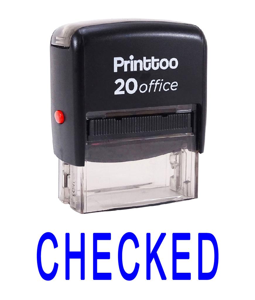Printtoo CHECKED Self Inking Rubber Stamp Office Stationary Custom