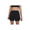 Elastic Waist Solid Color Casual Straight Shorts Women Bottoms Black CZ9577-010