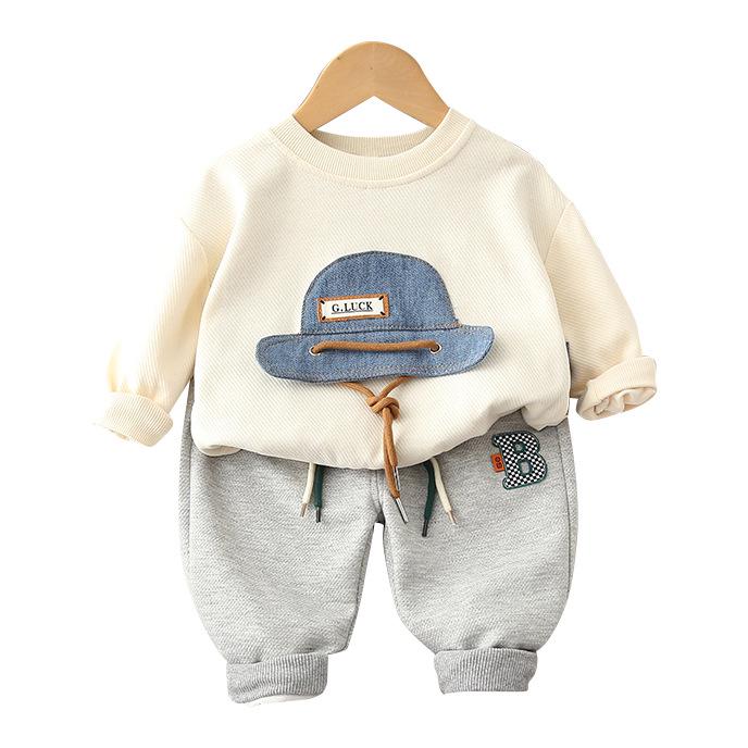 2023 Baby Two-Piece Long-Sleeved Sweater Set - Spring & Autumn Korean Style