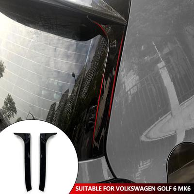 Для VW Golf 6 MK6 GTI R GTD Standard 2008-2013 Глянцевый черный Боковые спойлеры заднего стекла и багажника Канарды Сплиттер Аксессуары