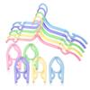 10 Pcs Portable Colored Folding Clothes Hangers, Portable Folding Travel Hangers, Clothes Drying Rack for Travel(5 Colors)