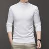 Men's Autumn and Winter Solid Color Half Turtleneck Slim Sweater