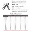 Sea Boat Swivels Triangle Joint Fishingline Connector Fishing Swivel Rolling Fishing Connector
