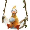 Resin Rabbit Swinging Garden Decoration Waterproof Duck Table Decoration Doll  Flower Garden