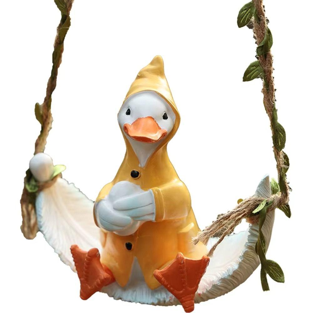 Resin Rabbit Swinging Garden Decoration Waterproof Duck Table Decoration Doll Flower Garden
