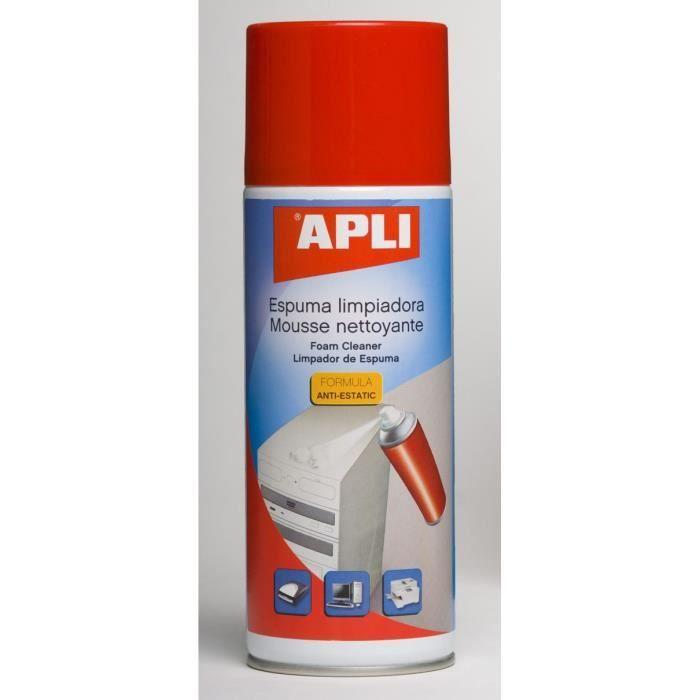 Cleaning Mousse - APLI - 400 Ml - Antistatic - Aerosol - For Various Surfaces