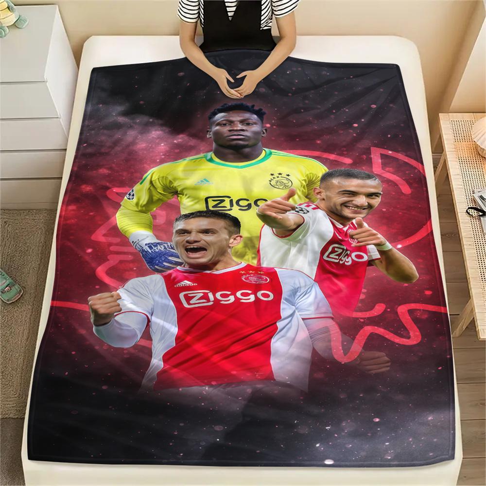 AFC Ajax logo Print FlAannel Blanket, High quality Comfortable for All Seasons, Home Decor, Warmth and Comfort