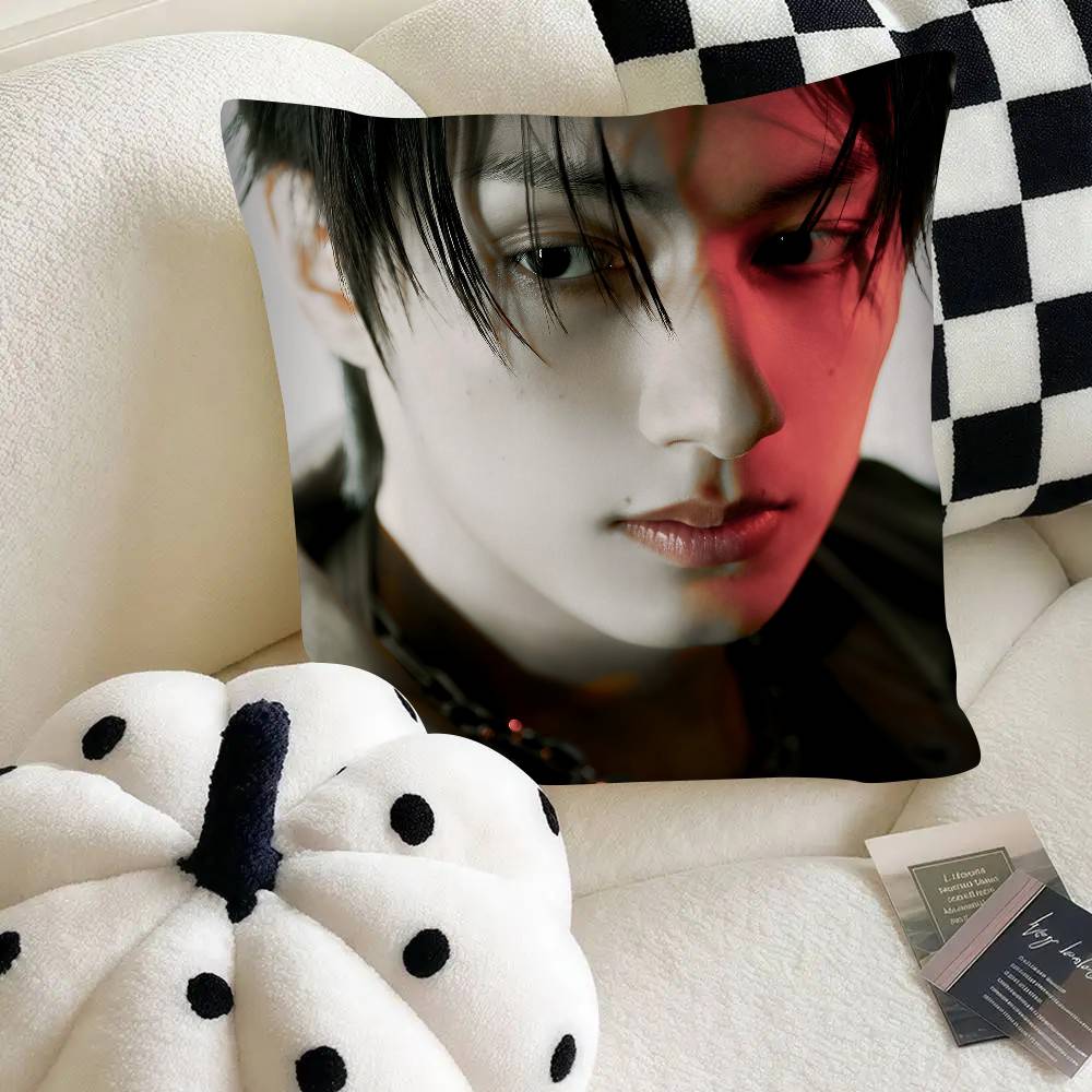 Чехол для подушки Kpop Junhui Wen Квадратная подушка Спальня Диван Подушка для отдыха и комфорта Автомобиль Домашний декор