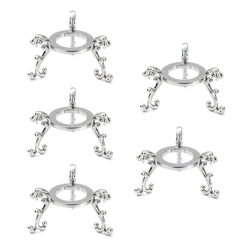 Modern Round Ornament Holder Durable Iron Construction Compact Functional Design Multipurpose Metal Display Rack