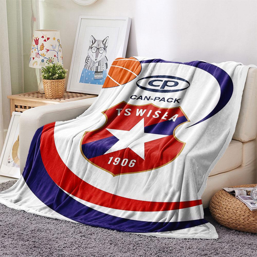TS Wisła Kraków FlAannel Blanket, High quality Comfortable for All Seasons, Home Decor, Warmth and Comfort