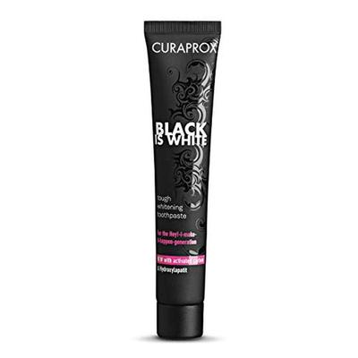 Доктор. Зубная паста Reddy's Curaprox Black Is White с древесным углем 90 мл для чувствительных зубов отбеливающая