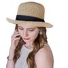 Summer Bow Woven Hollow Breathable Hat Sun Hat Women's Sun Protection Versatile Beach Straw Woven Basin Hat