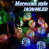 Moroccan Light Guirnalda De Luces Alimentadas Por Energía Solar Colorful Removable Outdoor Decorations Solar Energy