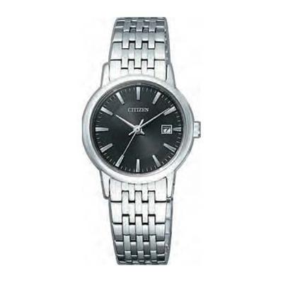 Женская EW1580-50G ( Смотреть FORMA Eco-Drive Women's) Круглые часы коричневые из нержавеющей стали аналоговые