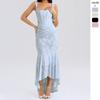 Fish Tail Long Skirt2025 Summer New Women Sexy off-Neck Tube Top Fishbone Fishtail Long Dress