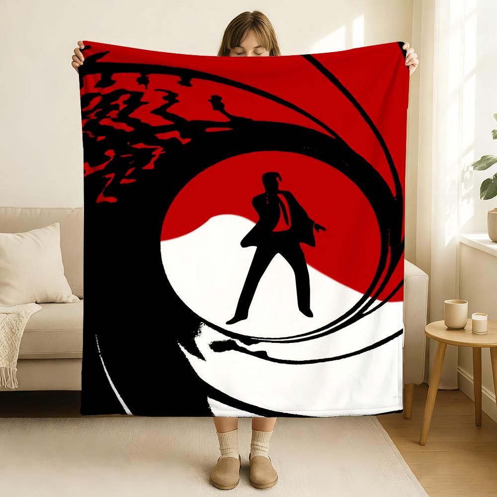 British Legend J James B Bond 007 Blanket Soft and Skin Friendly For Couch Bed Napping Bedspread All Seasons Comforter
