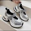 Women's Sports Sandals Breathable Hollow 2024 Summer New Platform Casual Shoes Velcro Mary Jane Dad Shoes Tide