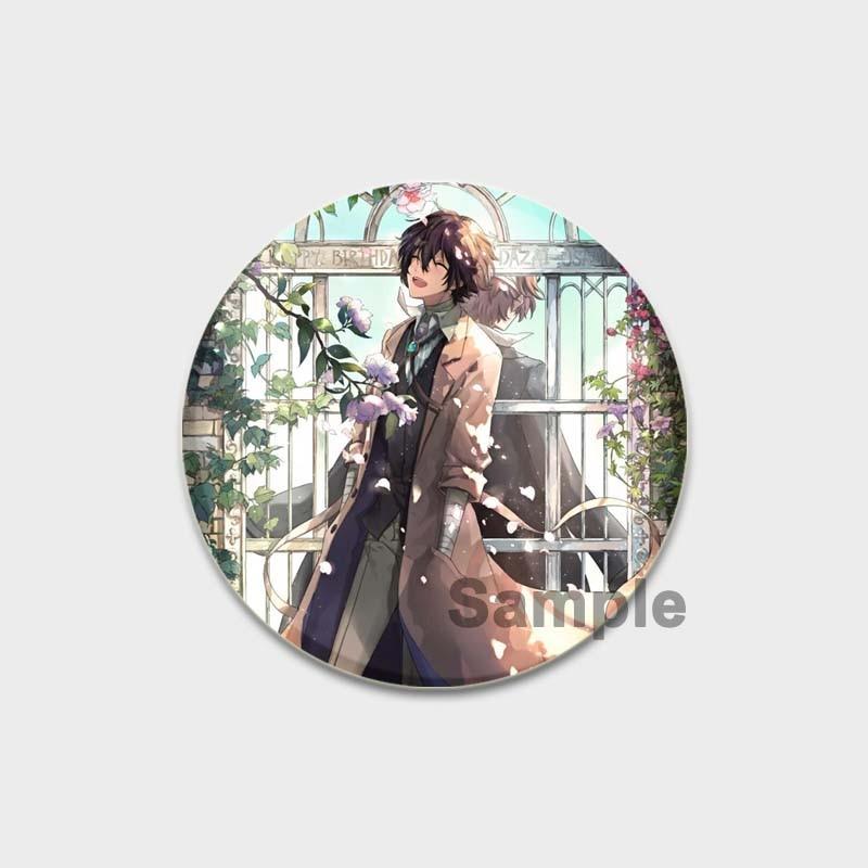 58 мм аниме булавка Bungo Stray Dogs нагрудные булавки Chuuya Ranpo Yosano акриловая брошь ручной работы из эпоксидной смолы значок ювелирный аксессуар для рубашки-сумки