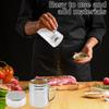 10/14oz Salt Shaker Stainless Steel Spice Dispenser Seasoning Spice Shaker Central Hole Spice Jar with Plastic Lid Kitchen Tools