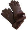 Shearling Gloves Double Face [Sankyo Shokai] Women's [Fluffy Shearling] (Brown)