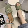 2024 Causal Women Slippers Flat Bottom Beach Shoes for Ladies Trend  Design Summer Outside Big Size Open Toe Female Slides Black