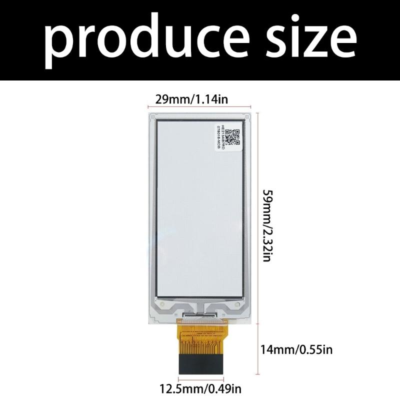 2.13Inch Electronic Paper Display Low Power Usage Wide Visibility Portable Construction Not Toxic Components