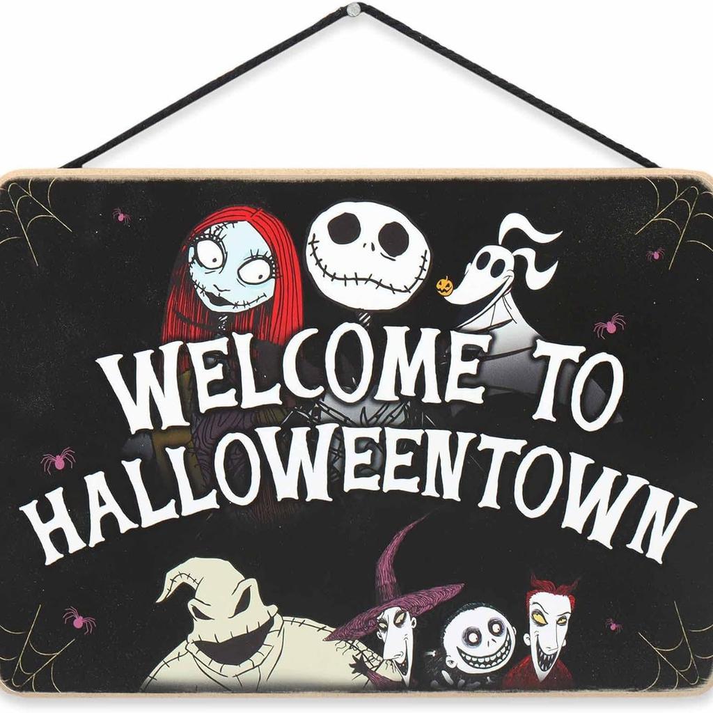 1pcs 2D Halloween Trick-or-Treat Wooden Sign Monster Face Pumpkin Design Rope Hanger Porch Wall or Halloween Garden Party Decora