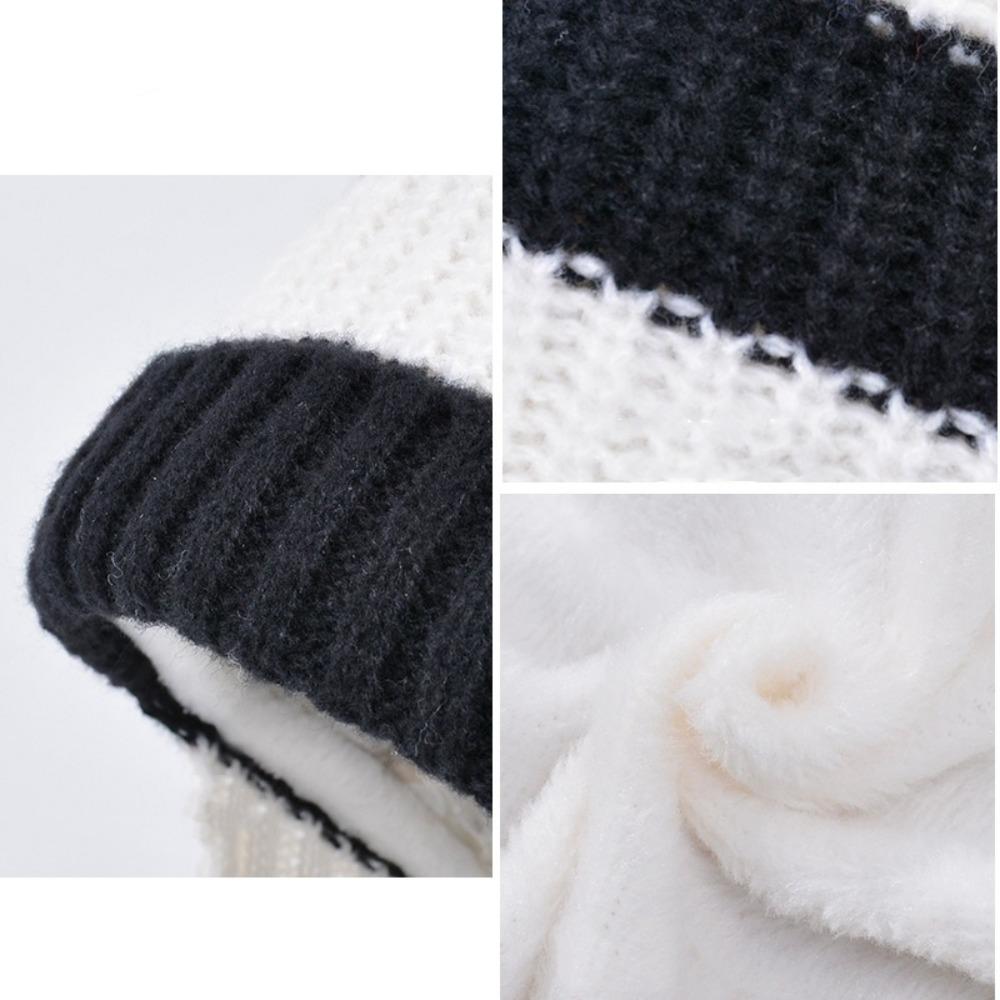 2pcs Neck Warmer Children Hat Scarf Set Fleece Lining Children Winter Hat Scarf  for Winter