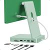 PULWTOP 7 In 1 USB C Hub for iMac 24 Inch iMac Accessories USB Hub with NVMe SSD Slot Not 1 X Gen 1 X Gen 2 X Card Reader Green 2021/2023 M1/M3 M.2
