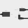 Mini USB-B (male) - USB-A (female) OTG adapter 10cm - gray