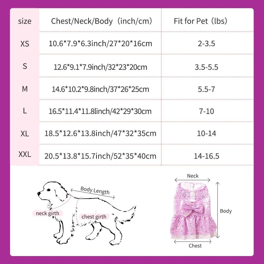 Летнее платье для собак, кружевная юбка для кошек, платье принцессы с блестками и бантом для щенка, одежда для домашних животных, вечерние платья для чихуахуа, одежда фиолетового цвета