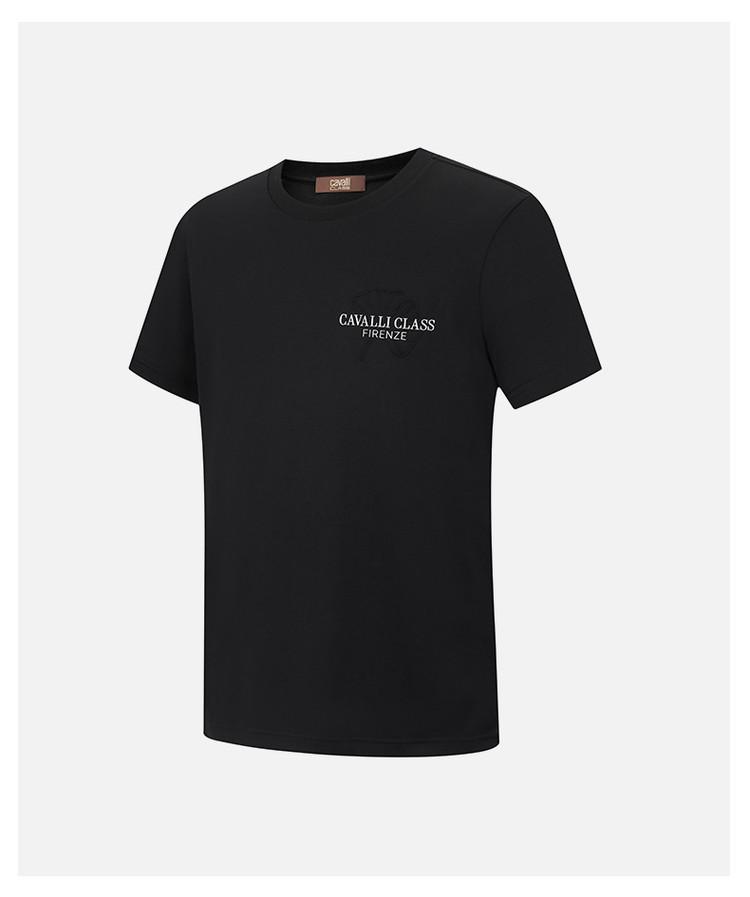 [Skin friendly and comfortable letter logo] Spring and summer simple, fashionable, high-end, versatile men's short sleeved T-shirt