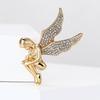 Creative Simple Alloy Rhinestone Angel Brooch Fashionable Versatile Women'S Suit Cardigan Corsage Jewelry Pin