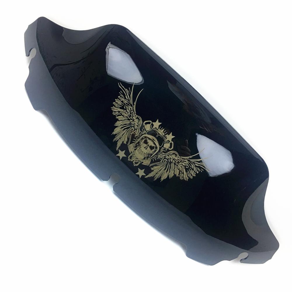 Black Smoke Clear 4.5" 7" 10.5" Wave Windshield Fits For Harley Touring FLHT FLHX 2014-up 2015 2016 2017 2018