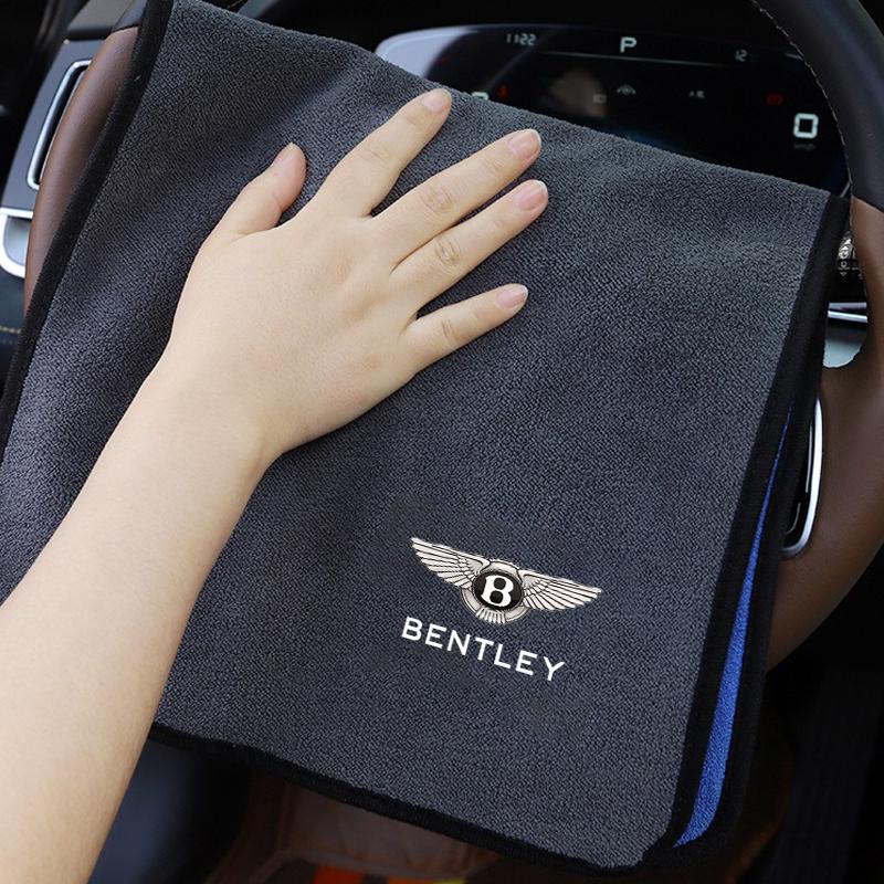 Автомобиль Bentley ЛОГОТИП Прочная Замша Флис Микрофибра Мытье Впитывающая Впитывающий Хлопок полотенце Очистка Сушка Тряпка Ткань Аксессуары