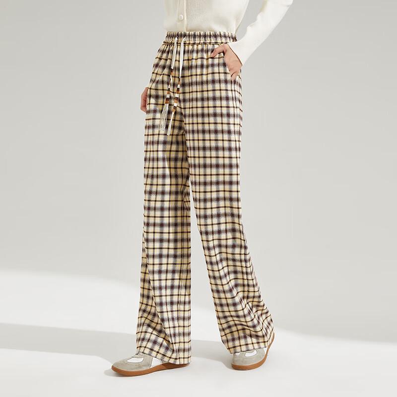 Women's Plaid Casual Trousers