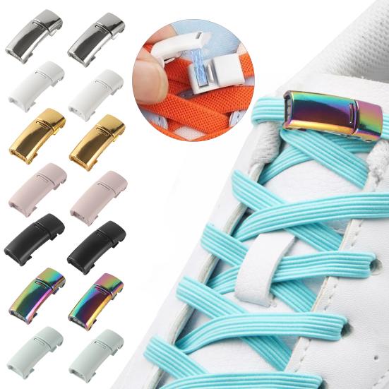 1 пара шнурков с металлической пряжкой, магнитная пряжка для обуви, замок для шнурков, зажим для шнурков без замка для кроссовок для детей и взрослых