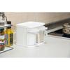 Made In Japan [Clean and Tidy Storage!] Pot House White Condiment Rack for 2 Pure Pots, Compact Storage, 19.3 X 13.9 X 13.4 Cm, 1 Kg Weight Capacity [