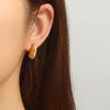 Серьги-капли из нержавеющей стали Hammer Glossy Striped Water Drop, женские трендовые серьги премиум-класса Light Luxury