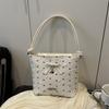 Нишевая сумка-ведро с бантом женская новая трендовая сумка на плечо милая универсальная модная сумка-ведро