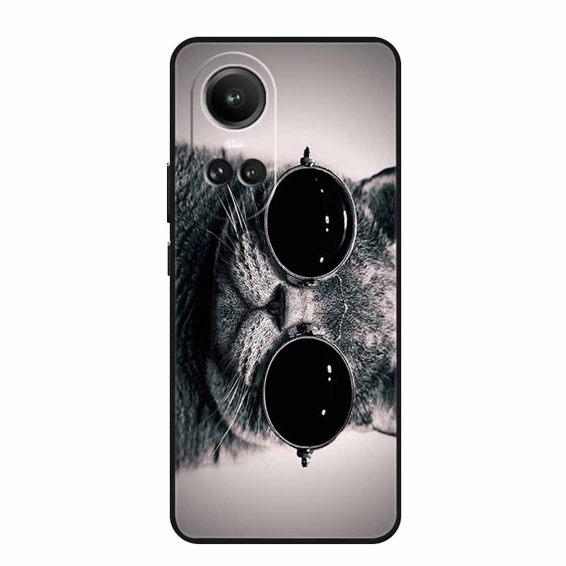 For Oppo Reno10 Pro Case Animals TPU Soft Silicone Back Cover for Oppo Reno 10 Pro 5G CPH2525 CPH2531 Protective New Phone Funda